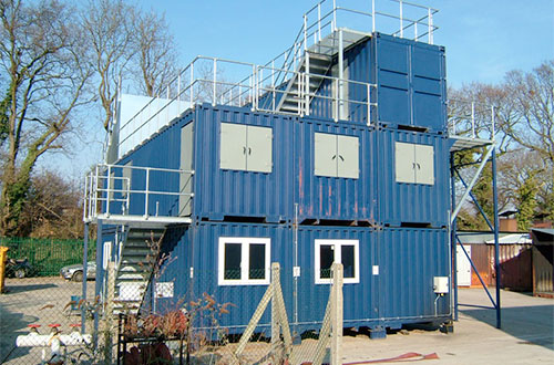 Container Fire Building